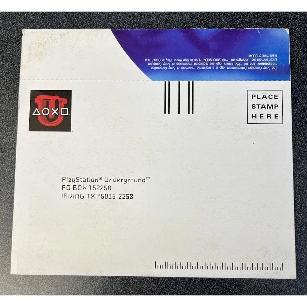 Playstation 2 PS2 Underground Product Foldout Registration Card
